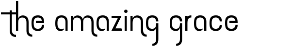 The amazing grace font preview